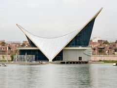 19 Kashgar Urban Planning Museum With The Old Town Behind From Donghu East Lake